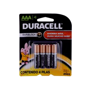Pack 4 Pilas Alcalinas AAA Duracell