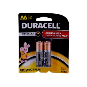 Pack 2 Pilas Alcalinas AA Duracell