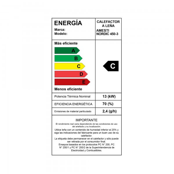 Calefactor-Leña-Certificado-Nordic-450-Amesti