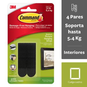 Sujeta Cuadros Command Medianos 4 Pares 17201 3M