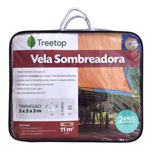 Vela Sombreadora Triangular De 5x5x5 Beige